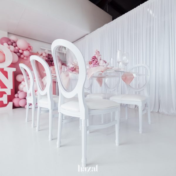 White Louis Chair - Image 2