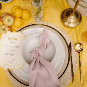 Yellow Event Table Setup